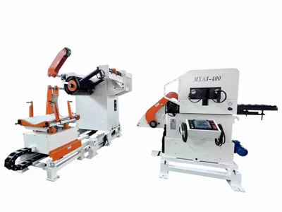 Space Saving Uncoiler Straighter And Feeder Machine For Blanking Stamping