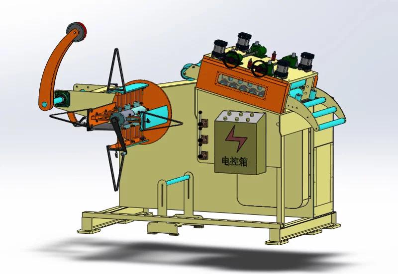 Space Saving Heavy Duty Decoiling Levelling Machine With High Wear Resistance Rollers